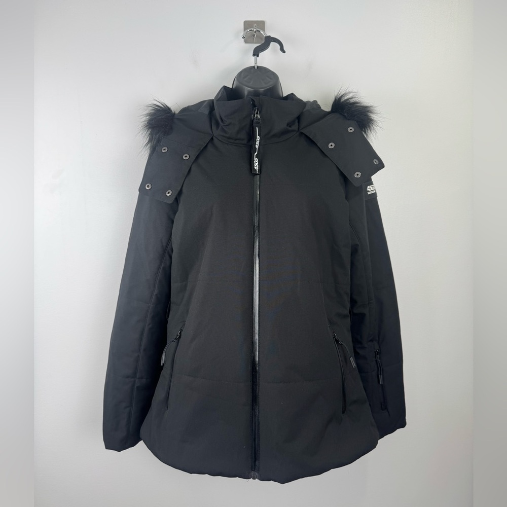 NWT ASOS 4505 Women Ski Snow Jacket Black Size 10 *no belt